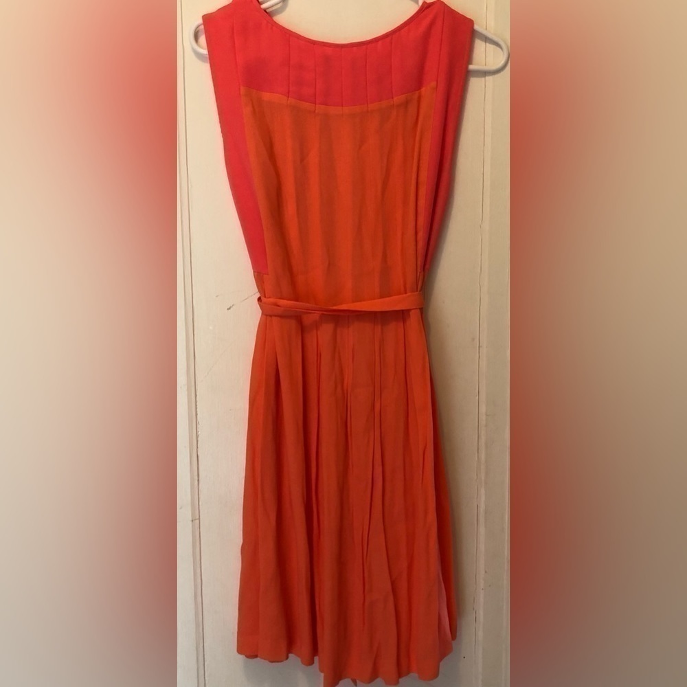 MADEWELL Bungalow Coral / Pink Viscose Crepe Dress Effortless Throw on Flowy - Picture 5 of 7
